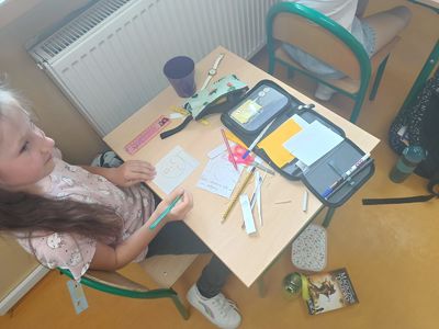 ​Uczestnicy programu profilaktycznego  "Spójrz Inaczej" w miejscowości Gronków​