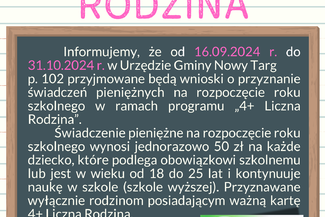 Świadczenie pieniężne na rozpoczęcie roku szkolnego 2024/2025