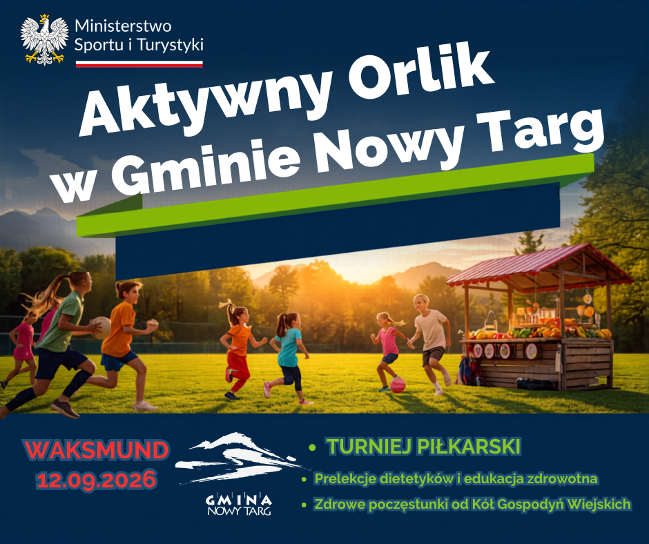 Plakat Aktywny Orlik Gmina Nowy Targ